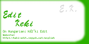 edit keki business card